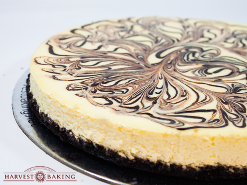 New York Chocolate Vanilla Marble Swirl Cheesecake | Harvest Baking